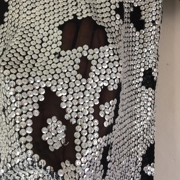 VINTAGE Sequins and Silk Leopard Print Dress - Picture 4 of 6